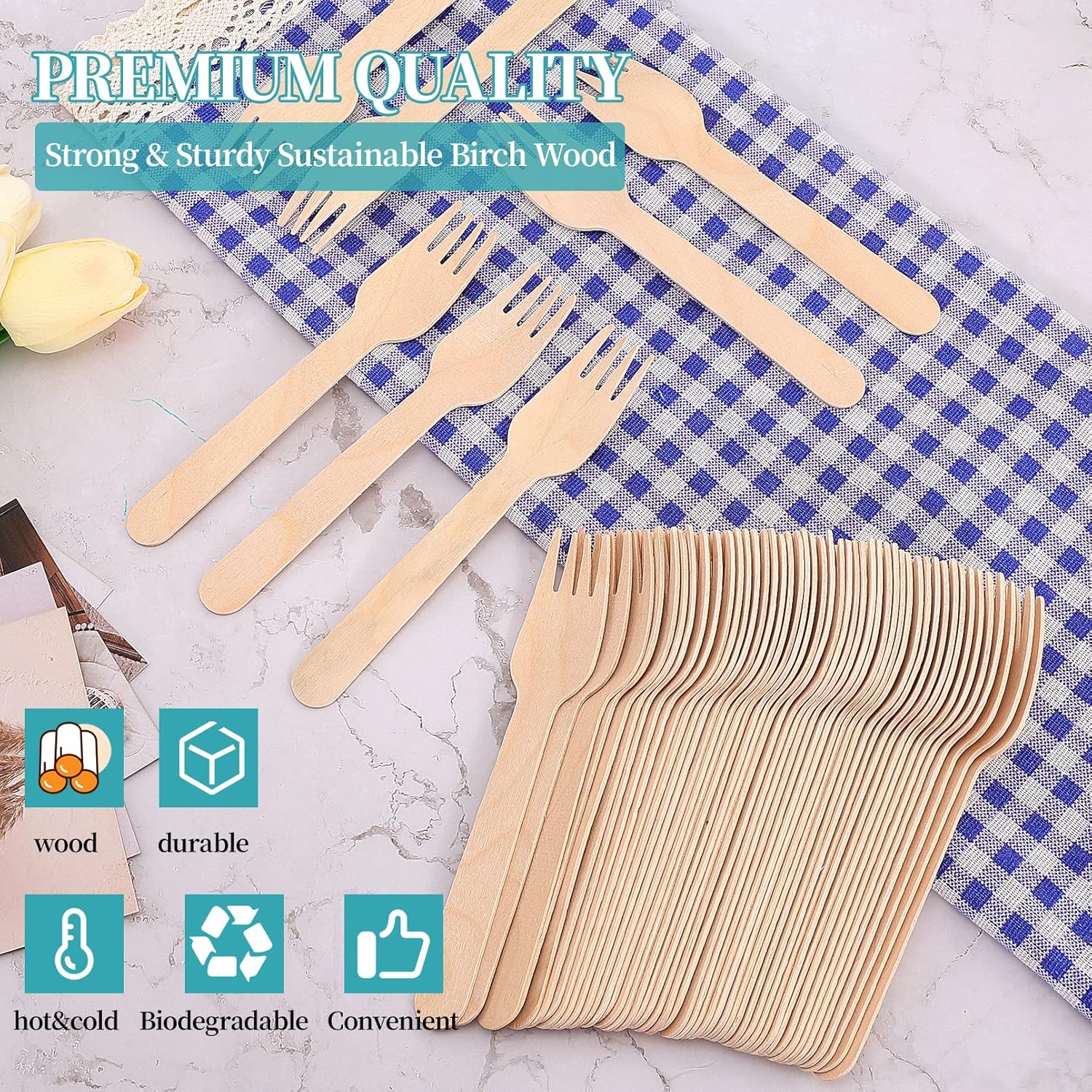 Biodegradable Wooden Forks | Khaana Packaging