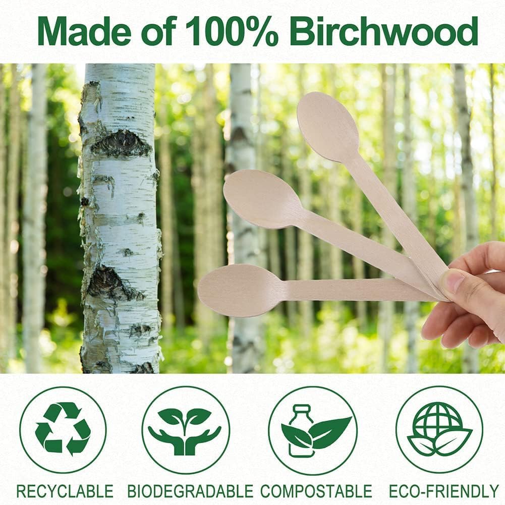 Biodegradable Wooden Spoons | Khaana Packaging