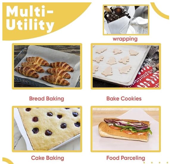 Food Wrapping Paper Sheets | Khaana Packaging (Pack of 100)