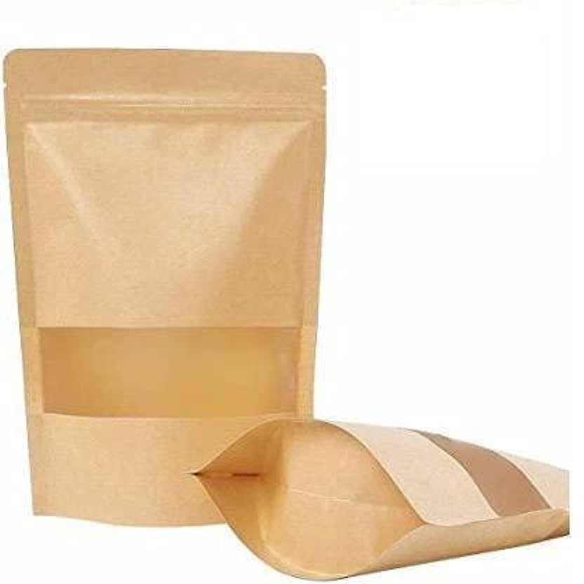 Kraft Zipper Pouches with Self-Sealing | Khaana Packaging
